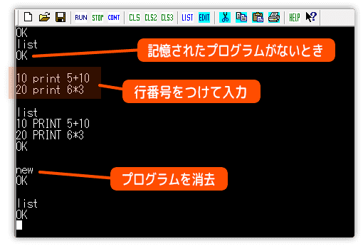 入力したプログラムを消す