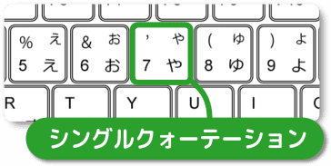 シングルクォーテーションは7のキーにある