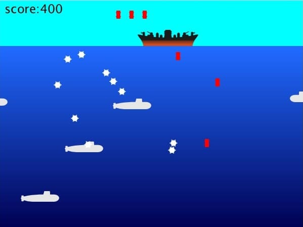 潜水艦を撃破するゲーム3