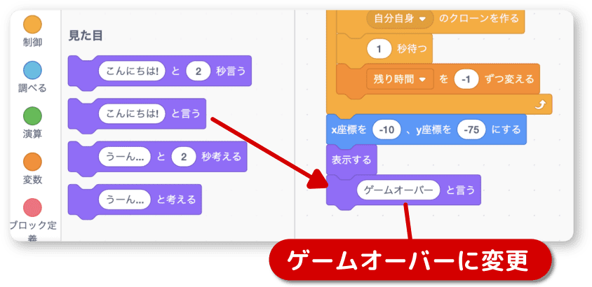 ゲームオーバーと言わせる