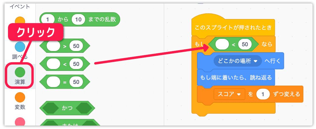 比較ブロックを使う