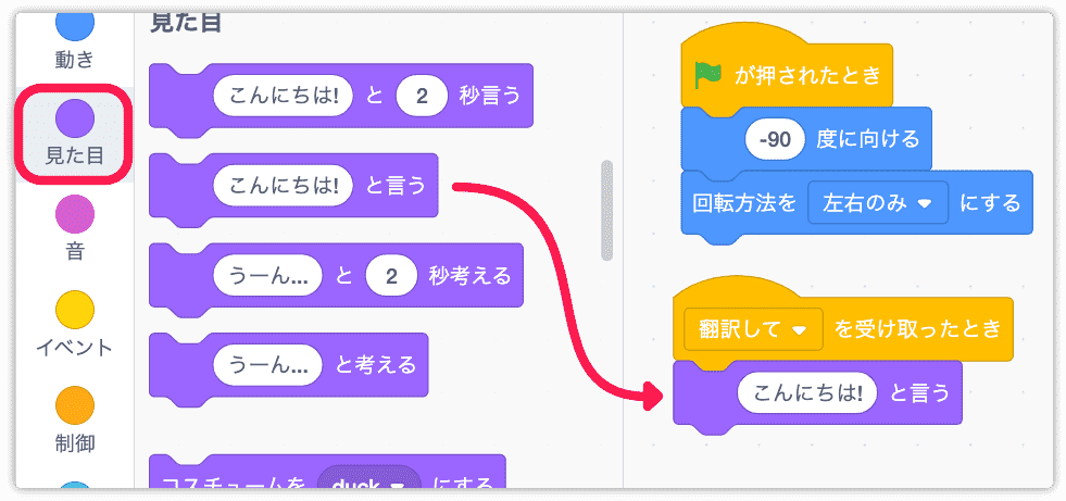 こんにちは!と言うを使う