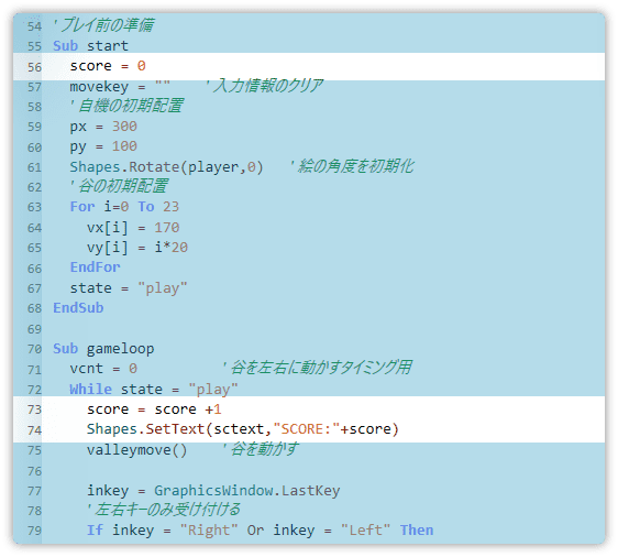 Shapesを使ってスコアを表示する