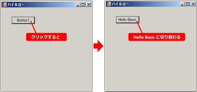 vb ボタン押して処理するプログラム