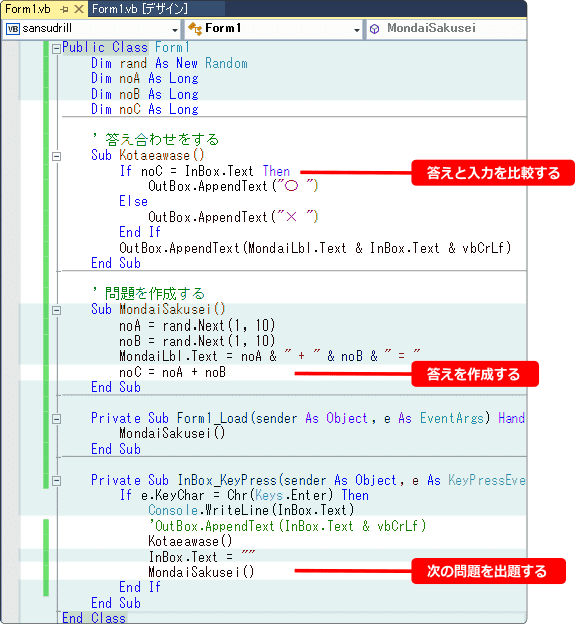 改行する所を意識する