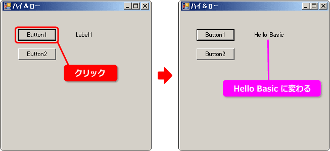 vb 入門 ラベルで文字を表示