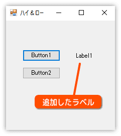 ラベルを配置して実行