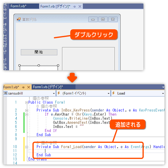 Form1_Loadを作る