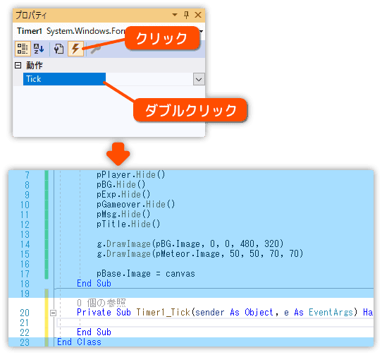 Tickイベントを用意する