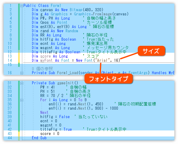 フォントの設定