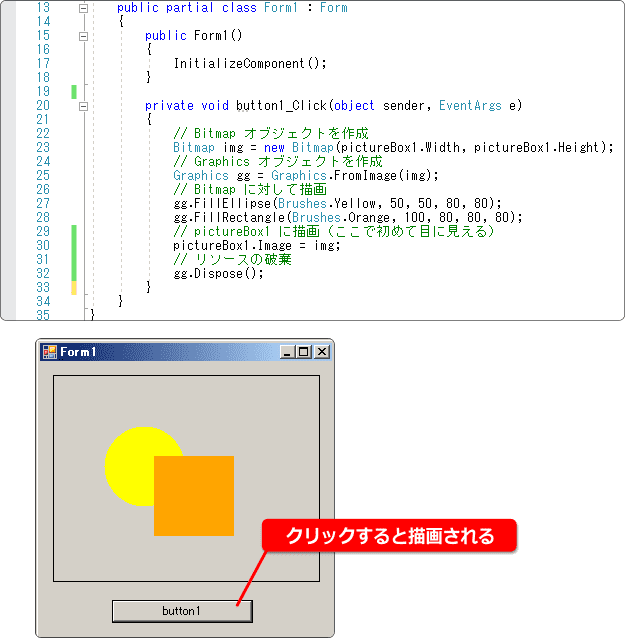 グラフィックが消えないようにする