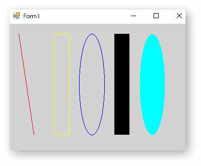 グラフィックスで絵を描いた例