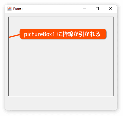 picturebox に枠線を引く