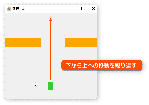 くり返し上へ移動する