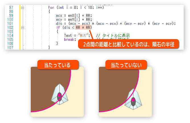 どの距離と比較するか