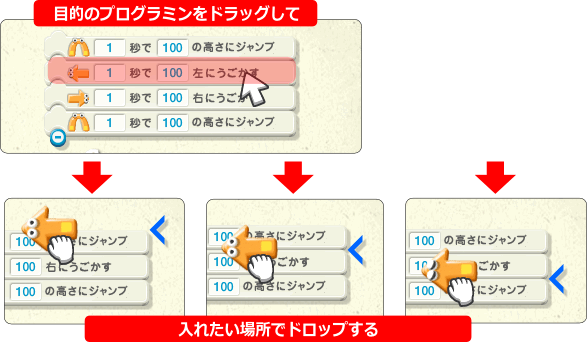 プログラミンの入れ替え方