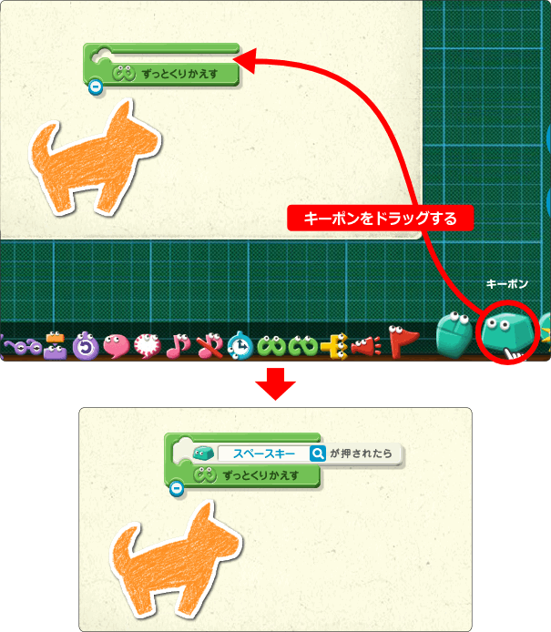 プログラミン キーで操作する方法