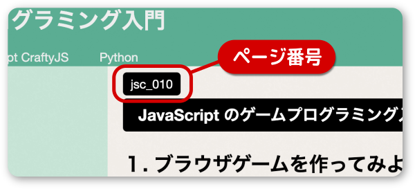 ページ番号の場所
