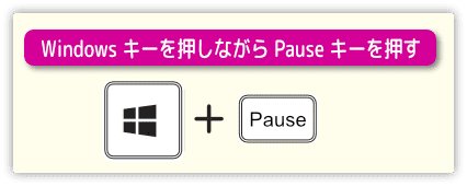 ショートカットキーでシステム情報を開く